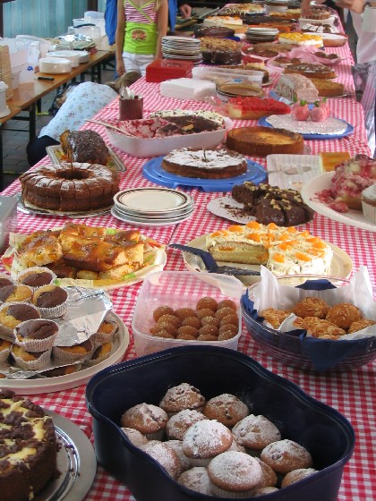 Das traumhafte Kuchenbuffet des Elternbeirats!
